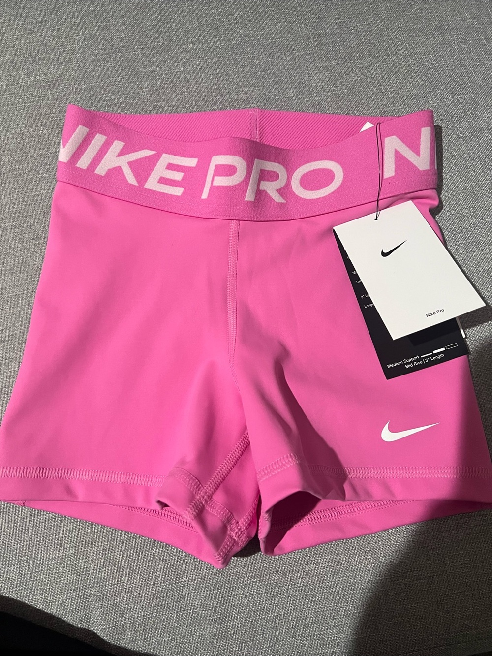 Nike Pink Pro Short-Length Bike Shorts